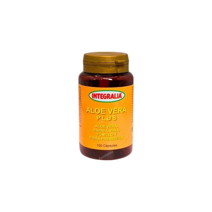 INTEGRALIA Aloe Vera Plus 100 Cápsulas: Apoyo Función Digestiva con Papaya, Tomillo y Piña