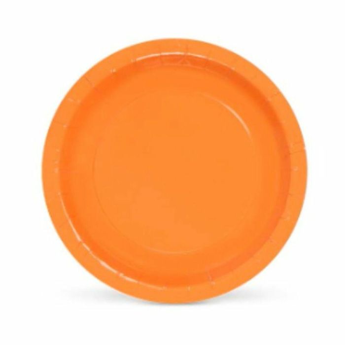 Set de Platos Algon Desechables Cartón Naranja (36 Unidades) 1