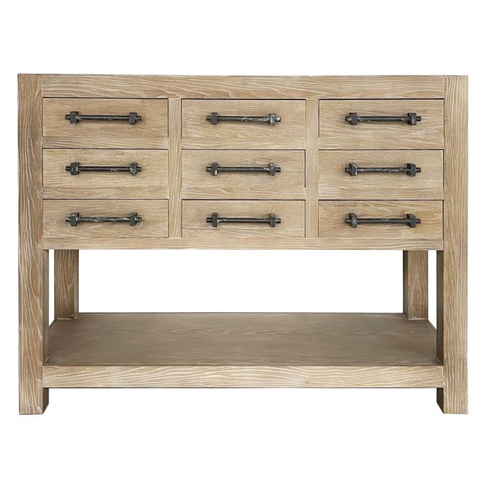 DKD Home Decor Consola Chuang rome Romantico Natural Madera de Hevea 110 x 40 x 88 cm