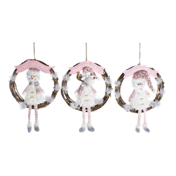 Decoracion Colgante Navidad Alpina DKD Home Decor Blanco 10 x 38 x 37 cm (3 Unidades) Decoracion Colgante Navidad Alpina DKD Home Decor Blanco 10 x 38 x 37 cm (3 Unidades)