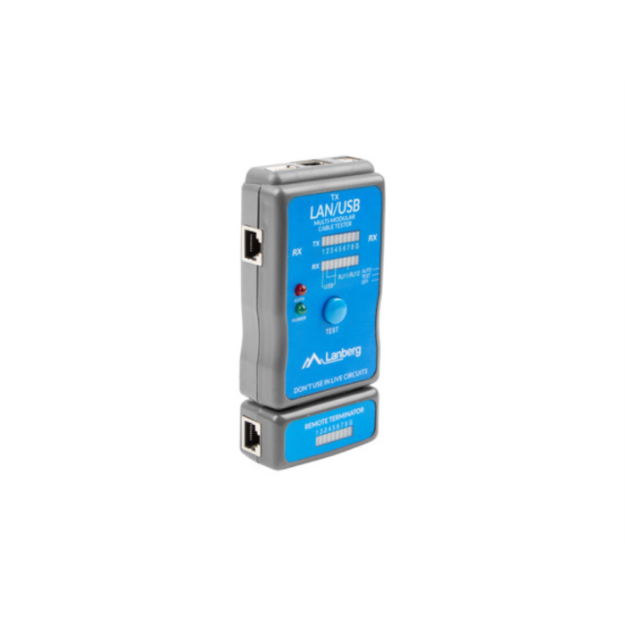 Lanberg NT-0403 comprobador de cables de red Comprobador de alimentación PoE Azul Lanberg NT-0403 comprobador de cables de red Comprobador de alimentación PoE Azul