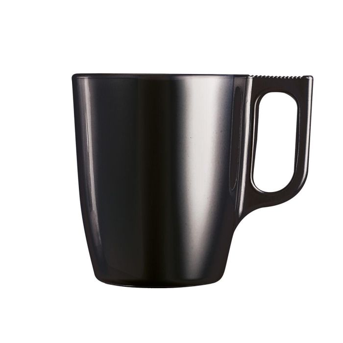 Taza Mug Luminarc Flashy Negro 250 ml Vidrio (6 Unidades) 2