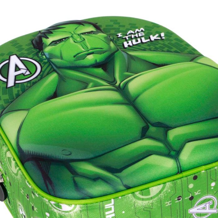 Mochila 3D Elite Rage Marvel Hulk Verde 3