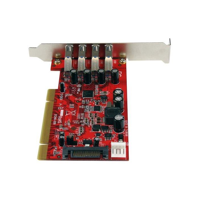 Startechcom Tarjeta Puertos PCI USB 3.0 SuperSpeed 4X con Alimentación SATA LP4 5 Startechcom Tarjeta Puertos PCI USB 3.0 SuperSpeed 4X con Alimentación SATA LP4 5