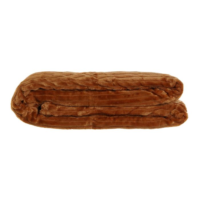 DKD Home Decor Manta Terracota Borreguito Poliester 200 x 2 x 150 cm 2