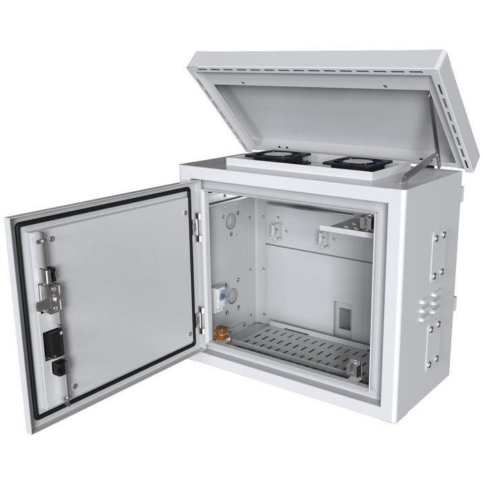 Lanview by Logon Midi Radius Pole Mounted CCTV Cabinet For 4 cameras 2 Lanview by Logon Midi Radius Pole Mounted CCTV Cabinet For 4 cameras 2