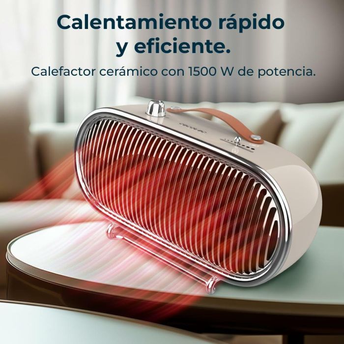 Calefactor Cerámico Eléctrico Cecotec ReadyWarm 1500 Blanco Beige 1500 W 3 Calefactor Cerámico Eléctrico Cecotec ReadyWarm 1500 Blanco Beige 1500 W 3