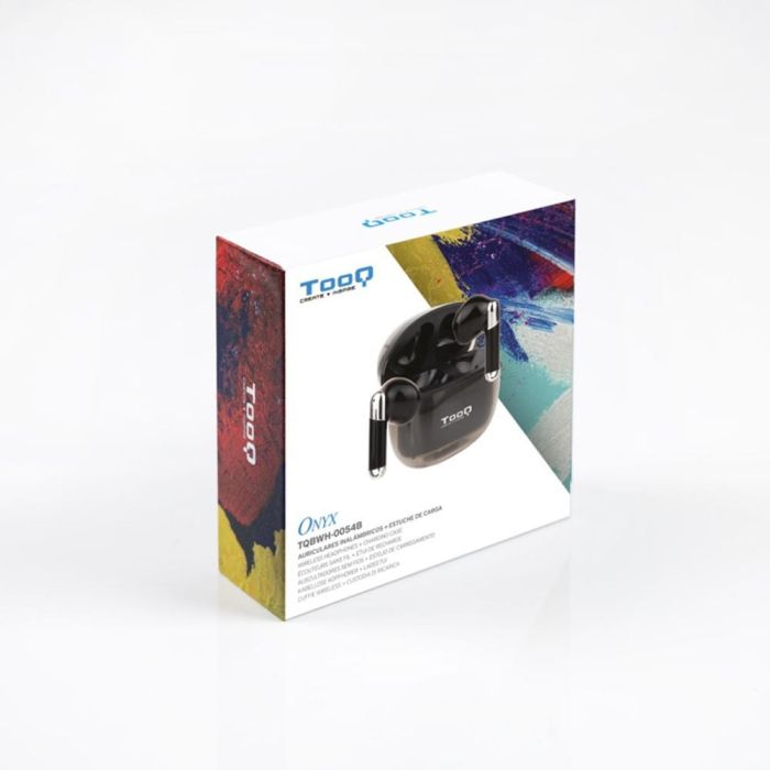 TooQ TQBWH-0054B Auriculares Inalámbricos Bluetooth Onyx con Estuche de Carga, Micrófono, Cancelación Ruido ENC, Autonomía hasta 18h, Negros 1 TooQ TQBWH-0054B Auriculares Inalámbricos Bluetooth Onyx con Estuche de Carga, Micrófono, Cancelación Ruido ENC, Autonomía hasta 18h, Negros 1