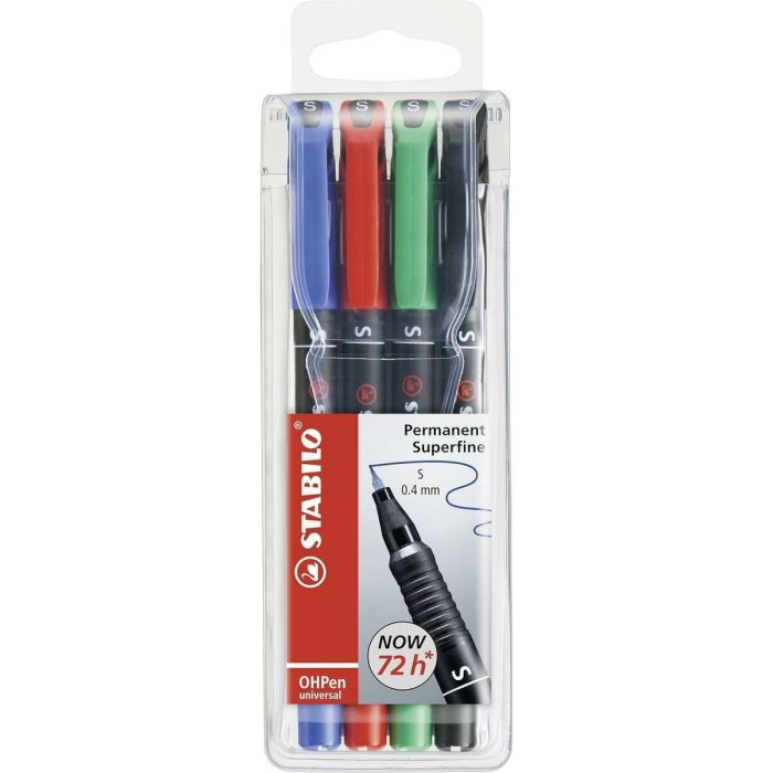 Set de Rotuladores Stabilo OHPEN UNIVERSAL Multicolor 0,4 mm 4 Piezas (5 Unidades) 1 Set de Rotuladores Stabilo OHPEN UNIVERSAL Multicolor 0,4 mm 4 Piezas (5 Unidades) 1