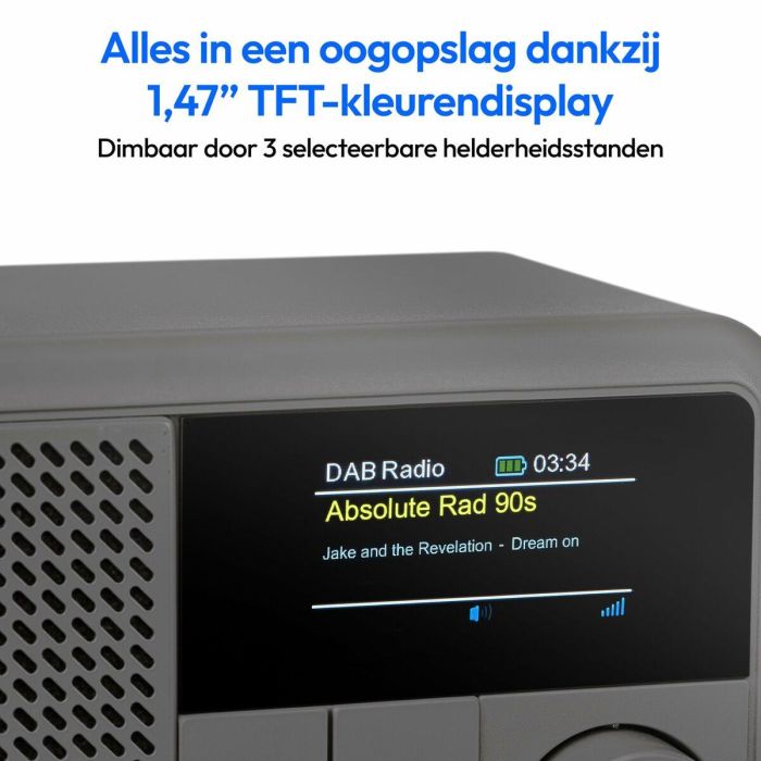 Medion AAAQH12605 Mini Radio DAB/FM Mono 2W RMS Gris 6