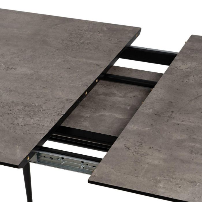 Mesa Extensible Negro Gris Hierro 120 x 80 x 75 cm 1 Mesa Extensible Negro Gris Hierro 120 x 80 x 75 cm 1
