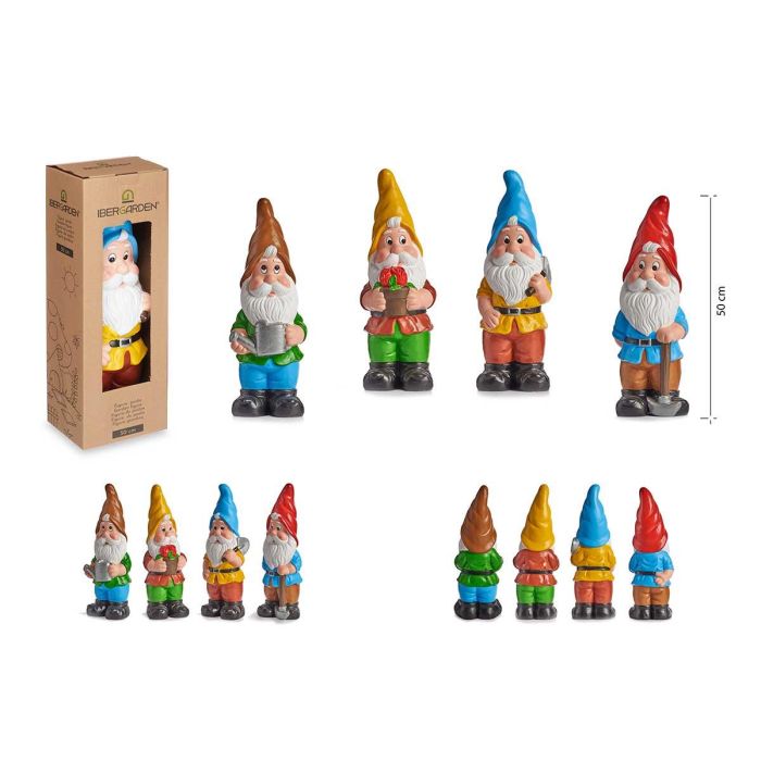 Enano de Jardín Cerámica 50 cm Colores Vivos - Ibergarden (4 Unidades) Enano de Jardín Cerámica 50 cm Colores Vivos - Ibergarden (4 Unidades)