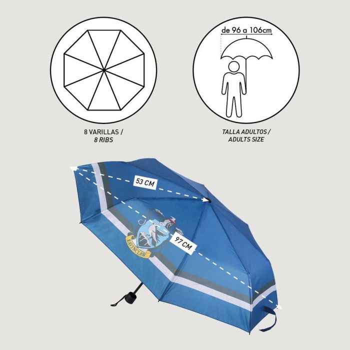 Paraguas manual plegable harry potter ravenclaw t53c:53 cm 1 Paraguas manual plegable harry potter ravenclaw t53c:53 cm 1