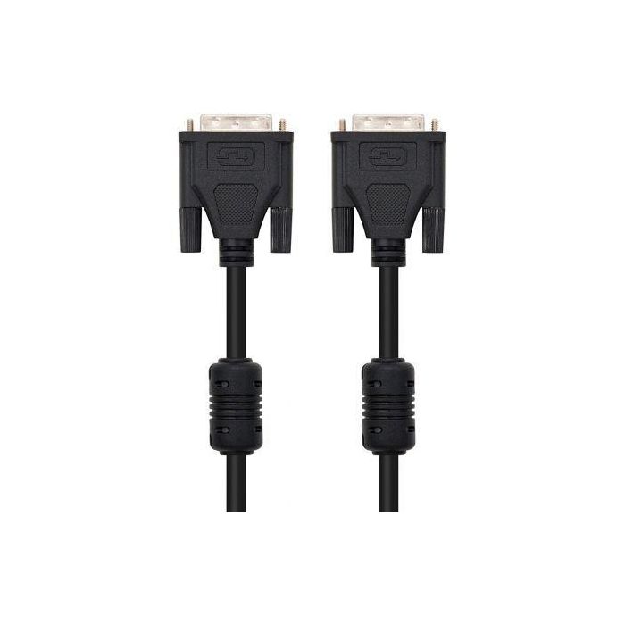 Nanocable 10.15.0802 Cable DVI Dual Link 24+1 Macho-Macho 1.8m Negro con Ferrita Soporta Full-HD 1080p, 10.2 Gb/s, 330MHz 3