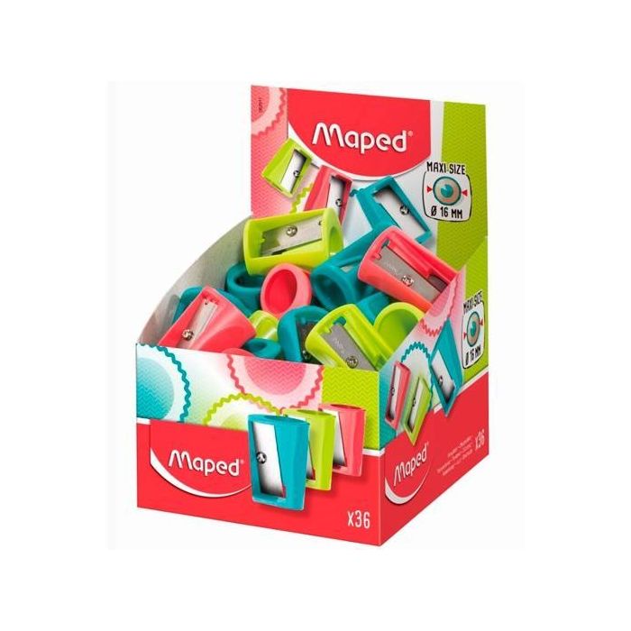 Maped Sacapuntas Vivo Maxi 1 Agujero C-Surtidos Expositor 30 Ud