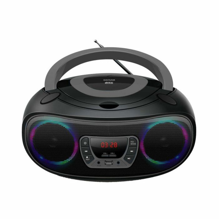 Radio CD Bluetooth MP3 Denver Electronics 4W Gris Negro/Gris