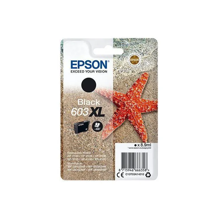 Epson Cartucho Tinta Negro 603 XL Compatible XP-2100, 3100, 4100, WF-2830DWF, 2850DWF 0 Epson Cartucho Tinta Negro 603 XL Compatible XP-2100, 3100, 4100, WF-2830DWF, 2850DWF 0