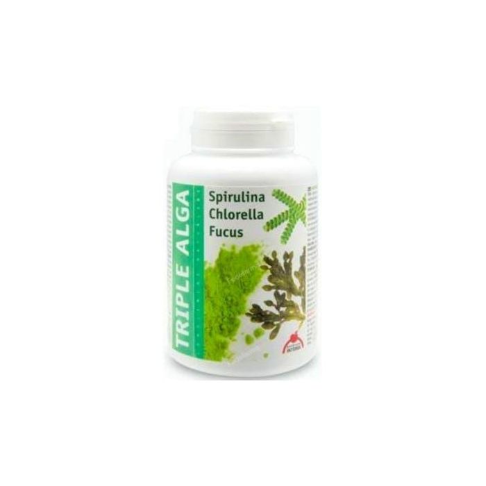 INTERSA Triple Alga 120 Cápsulas para Control de Peso con Espirulina, Chlorella y Fucus
