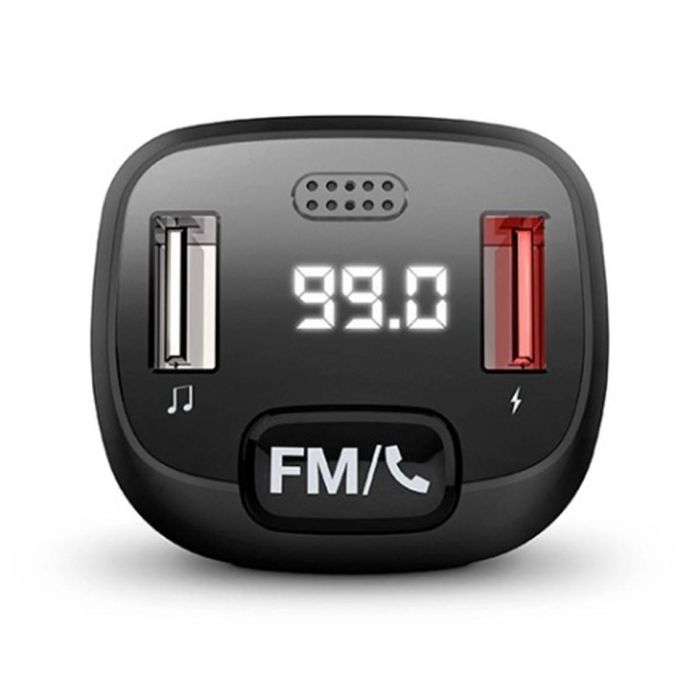 Energy Sistem 455577 Emisor FM para Coche con Bluetooth, 2 Puertos USB, Micrófono y Conexión Inalámbrica/Alámbrica - Negro Energy Sistem 455577 Emisor FM para Coche con Bluetooth, 2 Puertos USB, Micrófono y Conexión Inalámbrica/Alámbrica - Negro