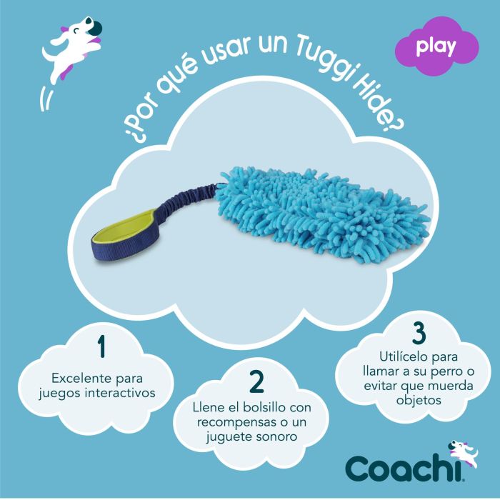 Coachi Tuggi Hide Juguete Adiestramiento Interactivo para Perros y Cachorros con Bolsillo, Asa Neopreno, Ayuda a No Morder - Azul-Lima-Azul Claro 4 Coachi Tuggi Hide Juguete Adiestramiento Interactivo para Perros y Cachorros con Bolsillo, Asa Neopreno, Ayuda a No Morder - Azul-Lima-Azul Claro 4