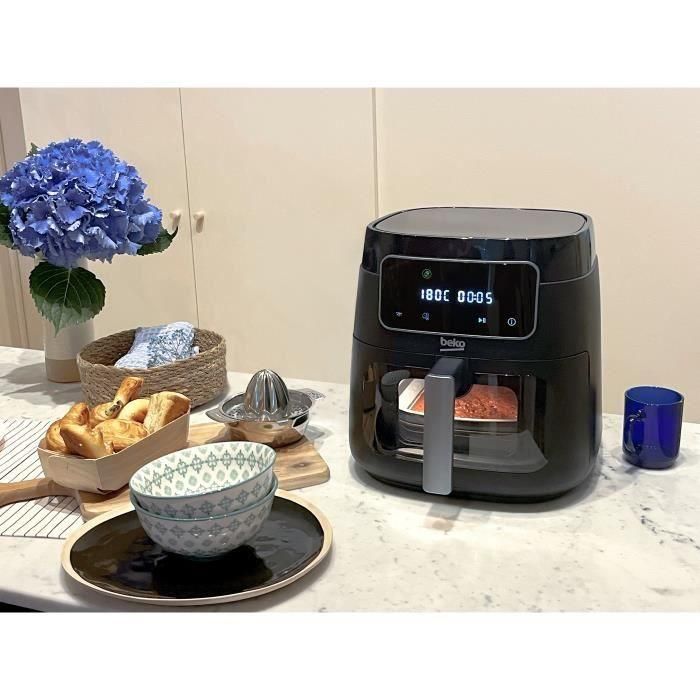 Freidora de aire caliente multifunción - BEKO - FRL3374B - 1900 W - 7,6 L para 2 kg de patatas fritas - Pantalla táctil LCD - Negra 1 Freidora de aire caliente multifunción - BEKO - FRL3374B - 1900 W - 7,6 L para 2 kg de patatas fritas - Pantalla táctil LCD - Negra 1