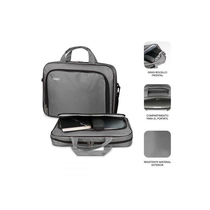 SUBBLIM Maletin Oxford Laptop Bag 13,3"-14" Grey 1 SUBBLIM Maletin Oxford Laptop Bag 13,3"-14" Grey 1