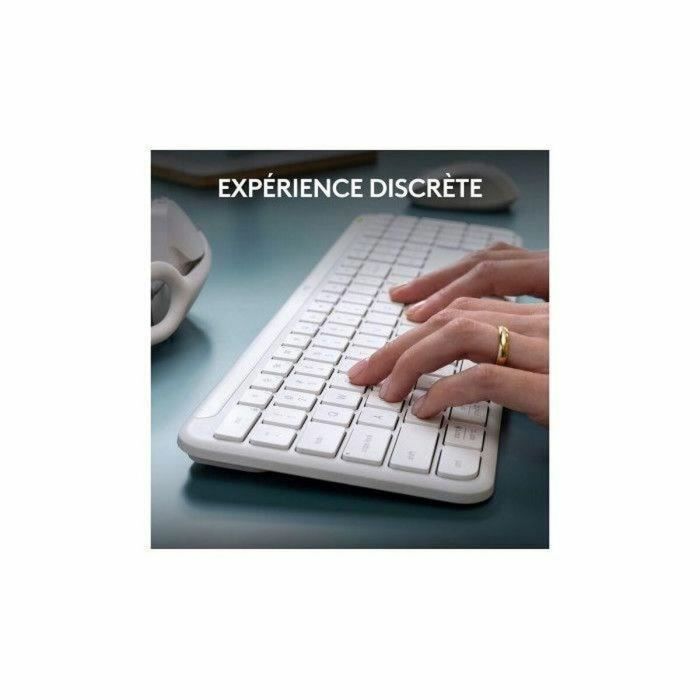 Teclado y Ratón Logitech Blanco Francés Azerty Francés 4