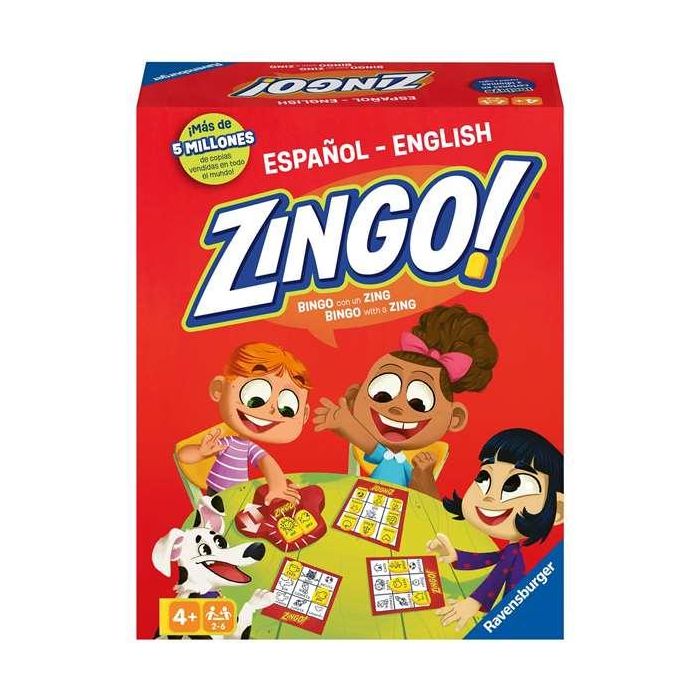 Ravensburger Zingo! Divertido Juego de Bingo de Palabras e Imágenes, Ideal para Niños 5+ Años, Múltiples Idiomas