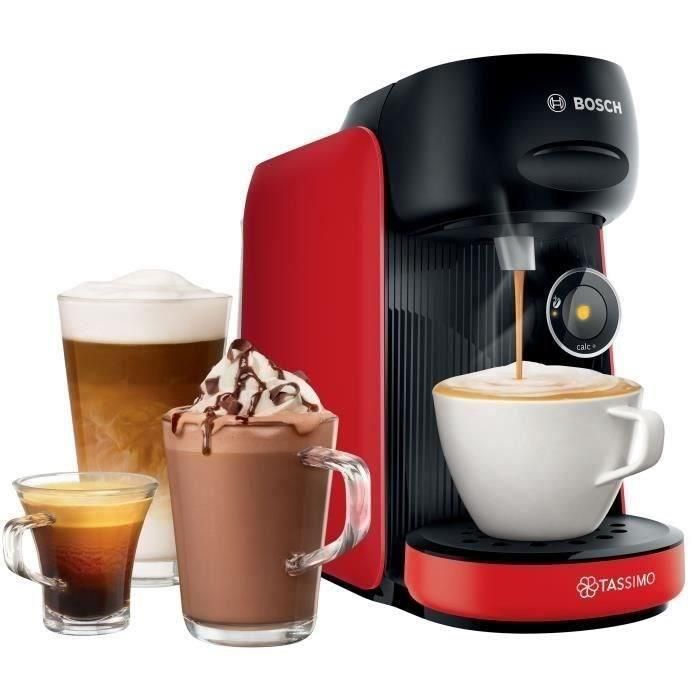 Cafetera + packs 3 T-disc - BOSCH - TASSIMO FINESSE TAS163E - 1400 W - 0,7 L - Multibebidas - IntensityBoost - Negra Cafetera + packs 3 T-disc - BOSCH - TASSIMO FINESSE TAS163E - 1400 W - 0,7 L - Multibebidas - IntensityBoost - Negra