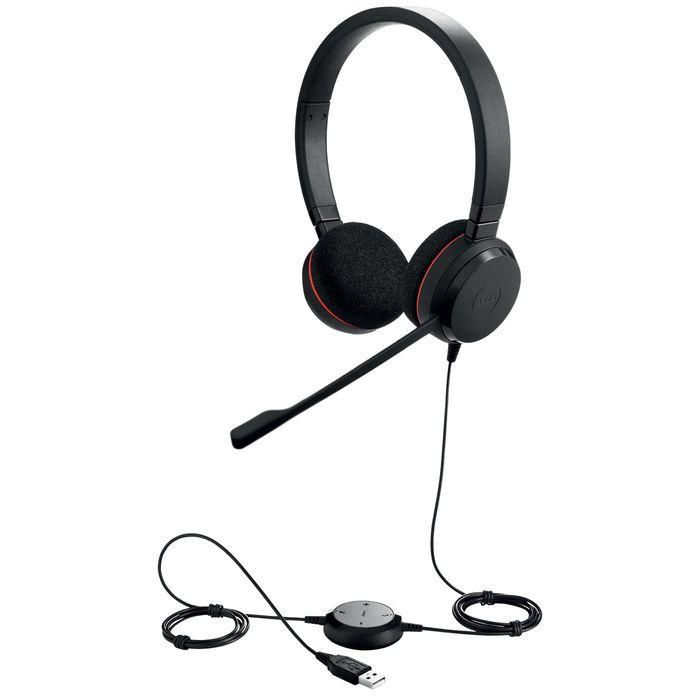 Jabra Evolve 20 UC Duo USB Auriculares Diadema para Oficina/Centro de Llamadas con Conexión USB 1