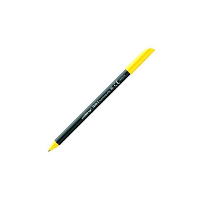 Edding Rotulador de Fibra 1200 Punta Fina 1mm Amarillo Neón para Papel (10 Unidades) (10 Unidades)