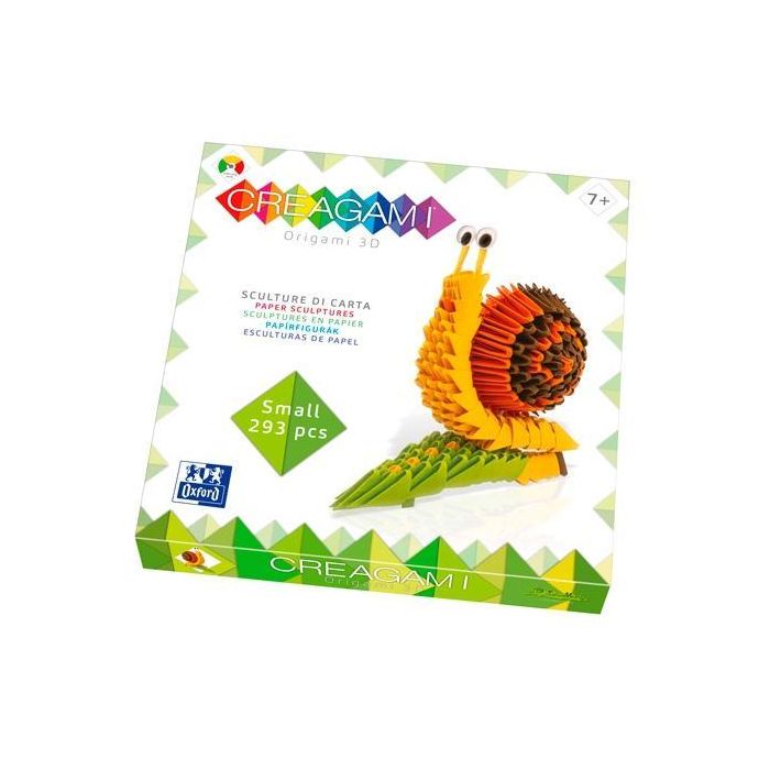 Oxford Kit Origami 3D Creagami Modelo Caracol Tamaño Pequeño Nivel Fácil