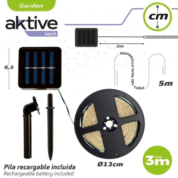 Tira de luces Aktive LED Multicolor Jardín 3 m (6 Unidades) 1 Tira de luces Aktive LED Multicolor Jardín 3 m (6 Unidades) 1