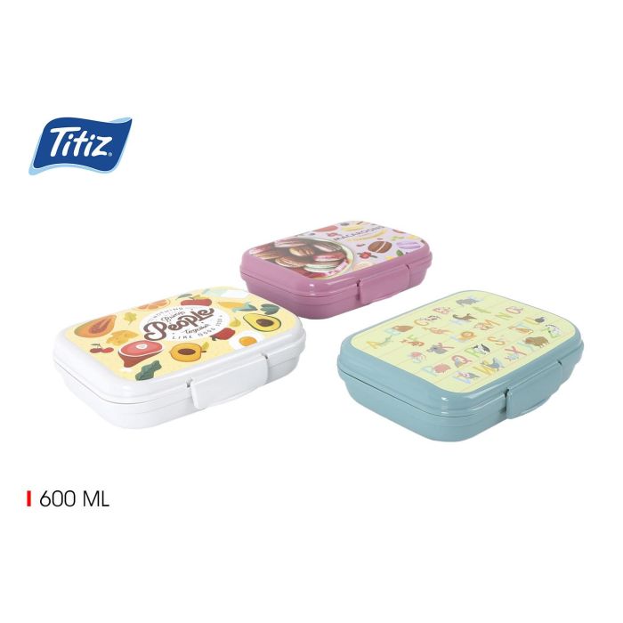 Sandwichera plástico IML 600 ml Titiz (24 Unidades)
