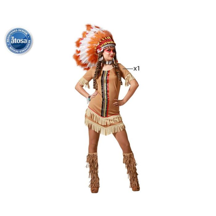 Disfraz India Mujer Adulto Marrón Claro XL Disfraz India Mujer Adulto Marrón Claro XL