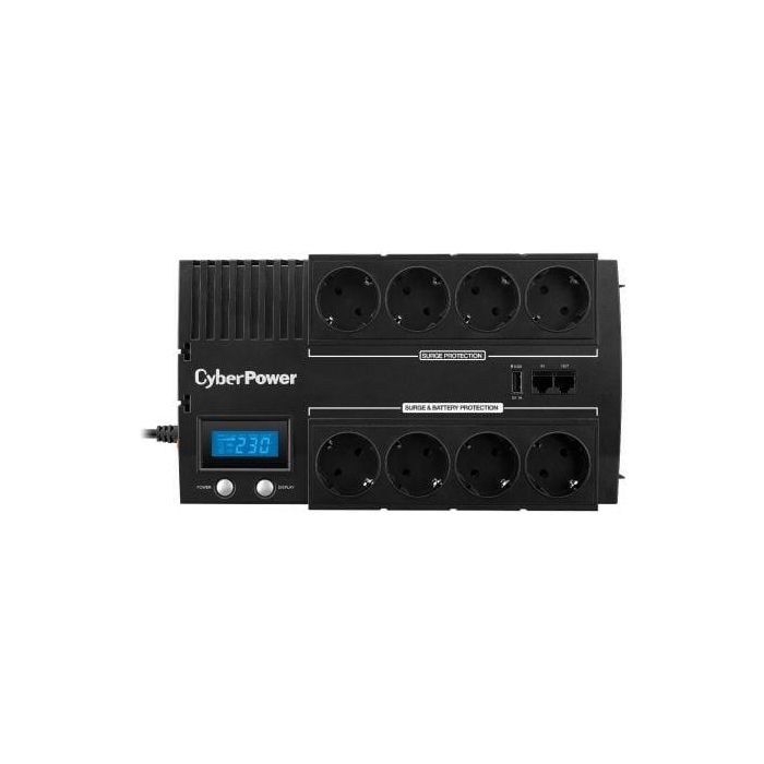 SAI Línea Interactiva Cyberpower BR1000ELCD/ 1000VA-600W/ 8 Salidas/ Formato Bloque 1 SAI Línea Interactiva Cyberpower BR1000ELCD/ 1000VA-600W/ 8 Salidas/ Formato Bloque 1
