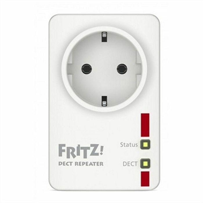 Fritz Extensor Cobertura Telefonía DECT, Compatible con Bases DECT, Llamadas HD, Diseño Compacto, Alcance hasta 40m Interior/300m Exterior
