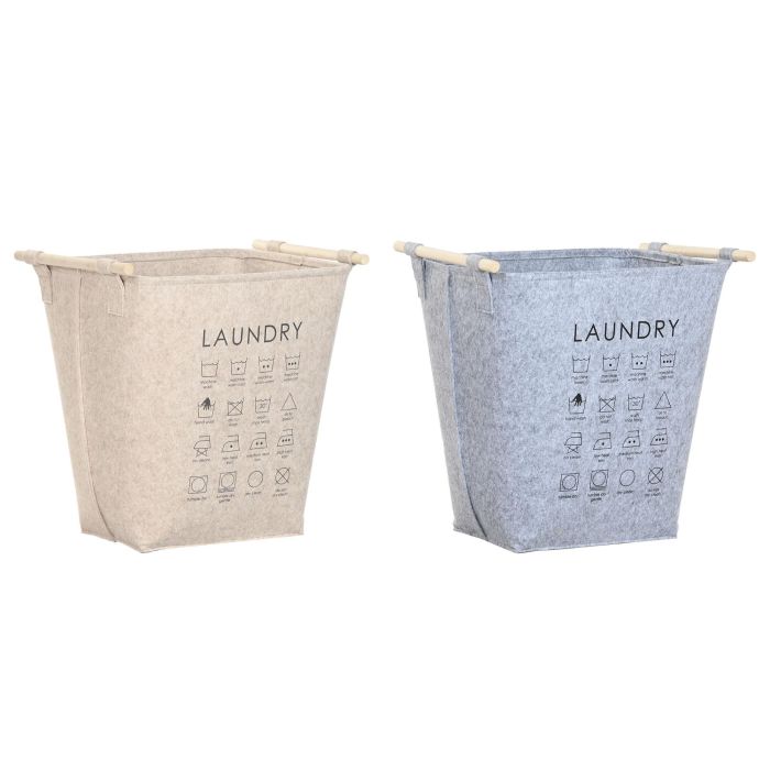 Cesta Ropa Basicos DKD Home Decor Beige Gris 39 x 52 x 53 cm (4 Unidades) 0 Cesta Ropa Basicos DKD Home Decor Beige Gris 39 x 52 x 53 cm (4 Unidades) 0