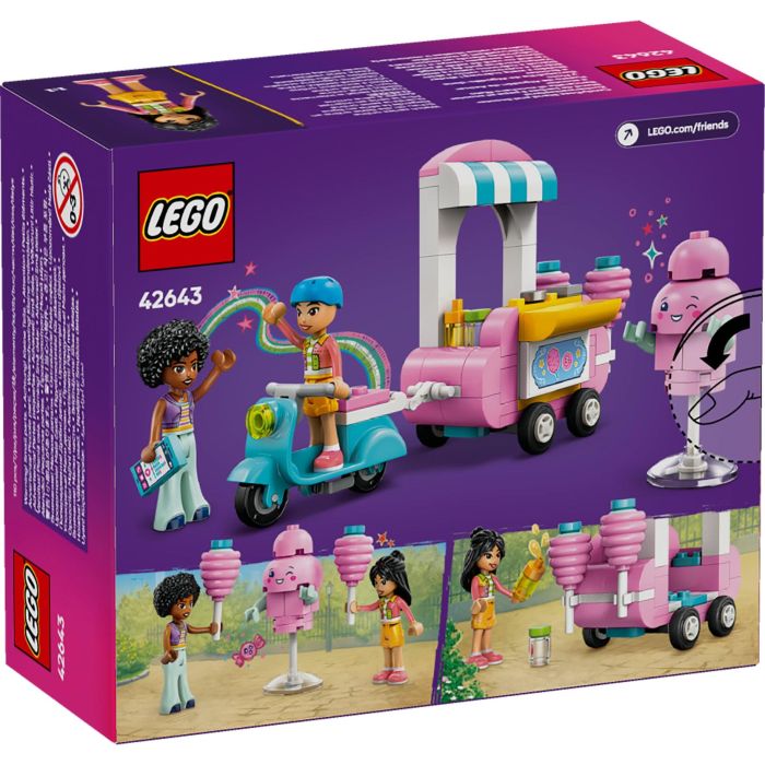 LEGO Friends 42643 - Puesto de Algodón de Azúcar y Moto, Set de Construcción con 2 Minipersonajes y Accesorios. Edad +6 años. 12