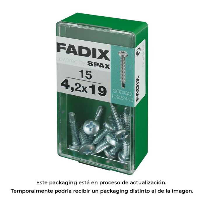 Fadix Caja de 15 tornillos rosca chapa autotaladrantes 4,2x19mm DIN 7504N Ref.10922413