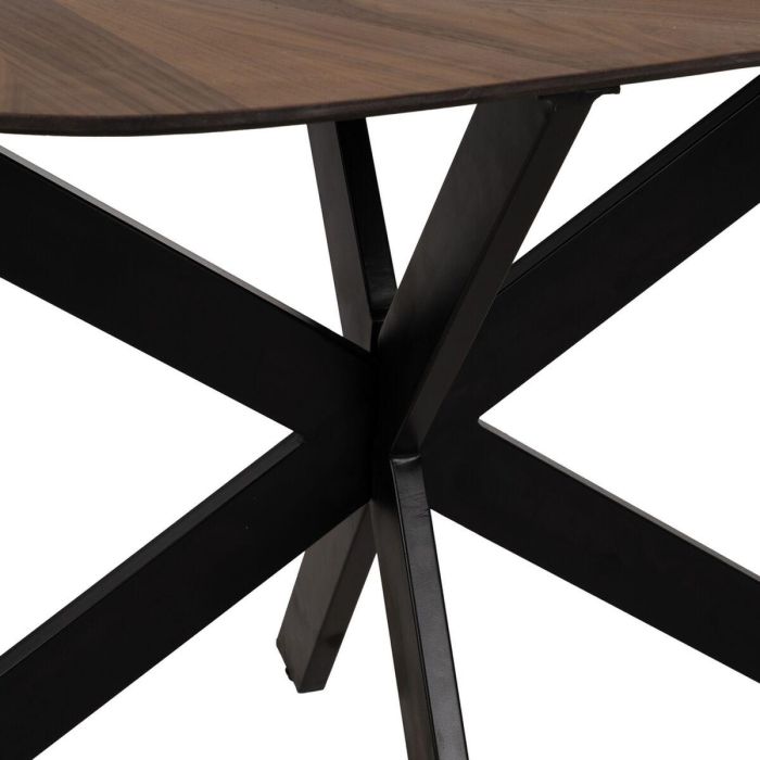 Mesa de Comedor Negro Natural Hierro 178 x 80 x 77 cm 4