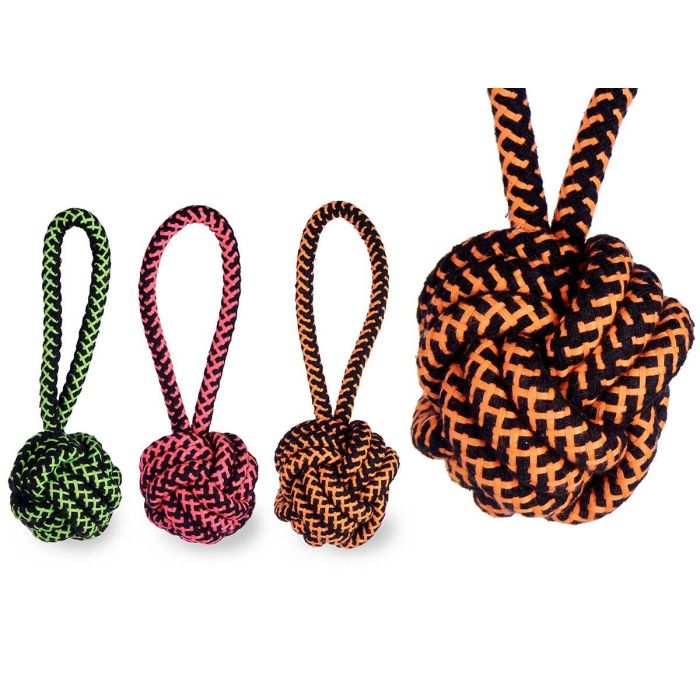 Mascow Mordedor con Bola Corto, Surtidos Colores (Naranja, Rosa, Verde), 9x25x9 cm (24 Unidades)