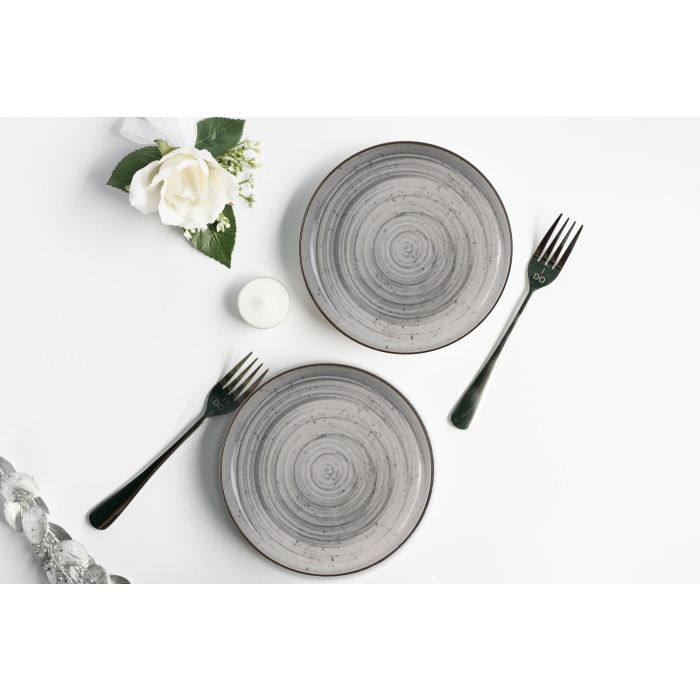 La Mediterranea Fuente Redonda Vortex Nordic Ivory Brillo Ø20 cm (12 Unidades) 2