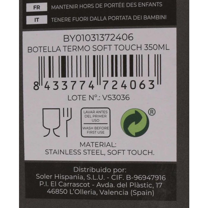 Botella Termo Soft Touch 350 ml Thermosport (6 Unidades) 11 Botella Termo Soft Touch 350 ml Thermosport (6 Unidades) 11