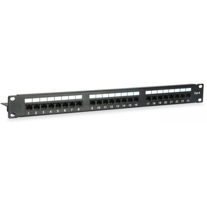 Equip Patchpanel 24x Cat6 19" UTP 1HE Keystone Montage sw