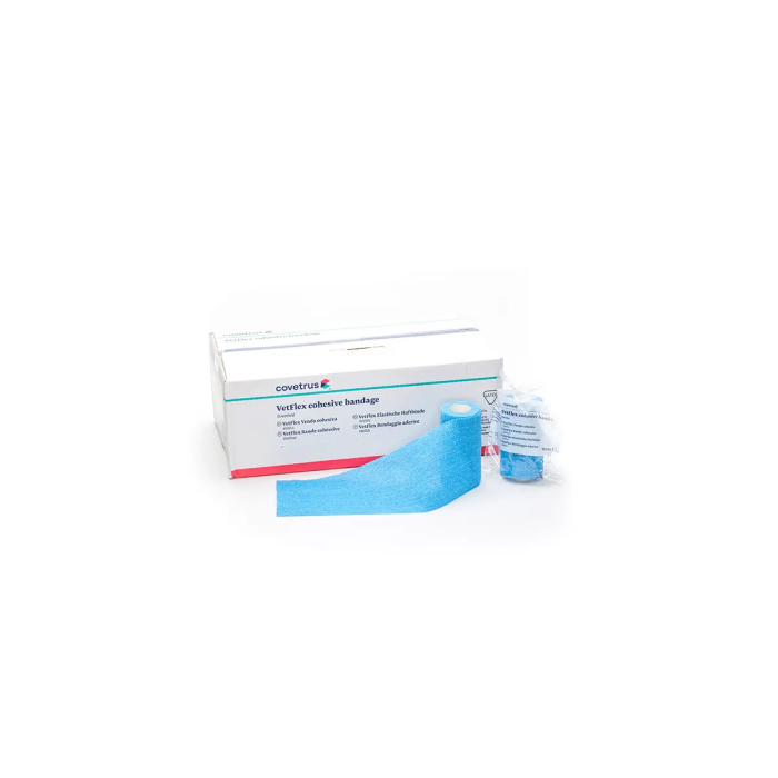 Covetrus Ligadura Coesiva Vetrap 10 cm X 4,5M Azul Claro - Vendaje Autoadherente, Flexible y Transpirable