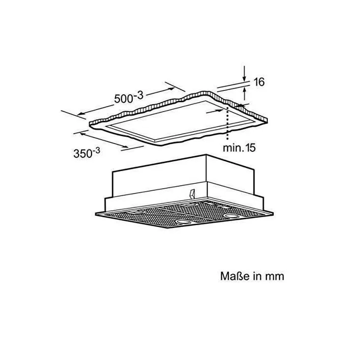 Bosch DHL555BL Unidad de Filtro 650 m3/h 50 cm Clase C Acero Inoxidable Drenaje o Reciclaje 1