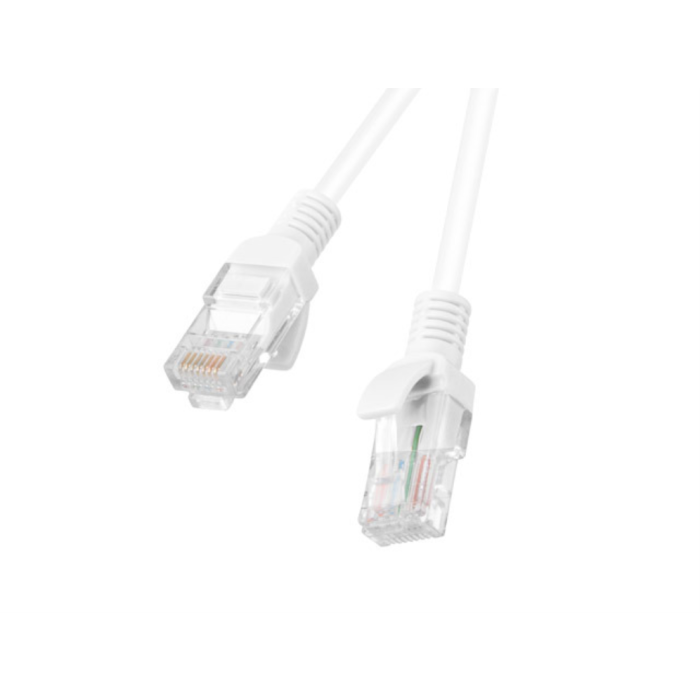 Lanberg Cable de Red Latiguillo Cat.6 U/UTP 150 cm Blanco CCA AWG 26 Conector Recto 250 MHz Gigabit Ethernet