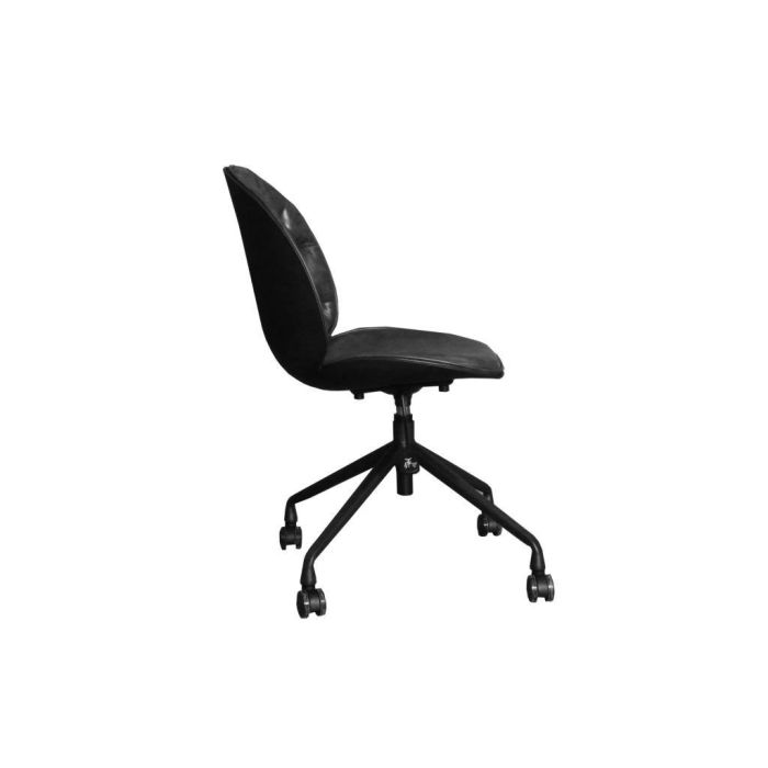 DKD Home Decor Silla Vintage Marrón Oscuro con Ruedas de PP y Metal, 57.5 x 83 x 47.5 cm, capacidad 89 kg 1