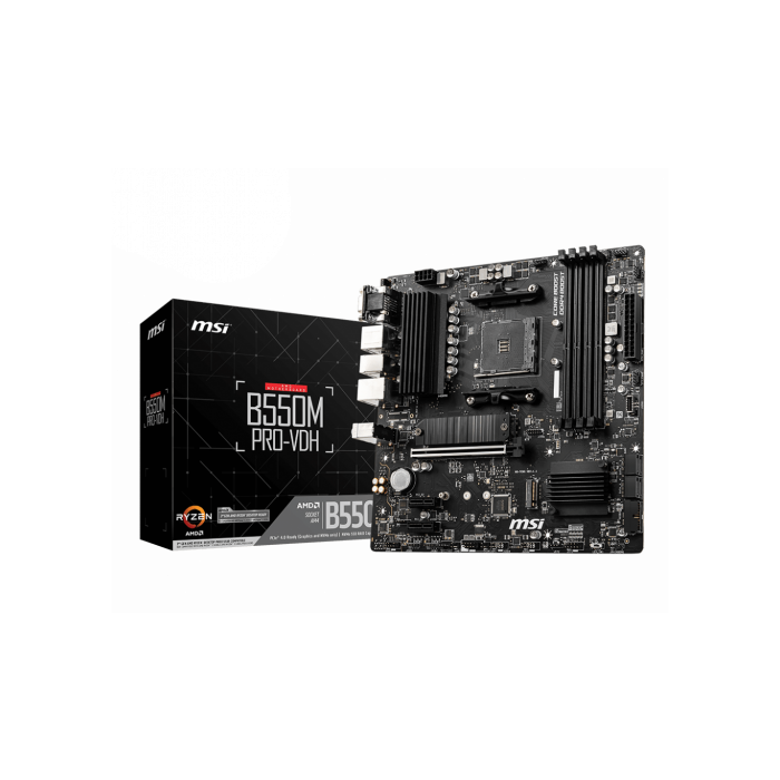 MSI B550M PRO-VDH placa base AMD B550 Zócalo AM4 micro ATX MSI B550M PRO-VDH placa base AMD B550 Zócalo AM4 micro ATX